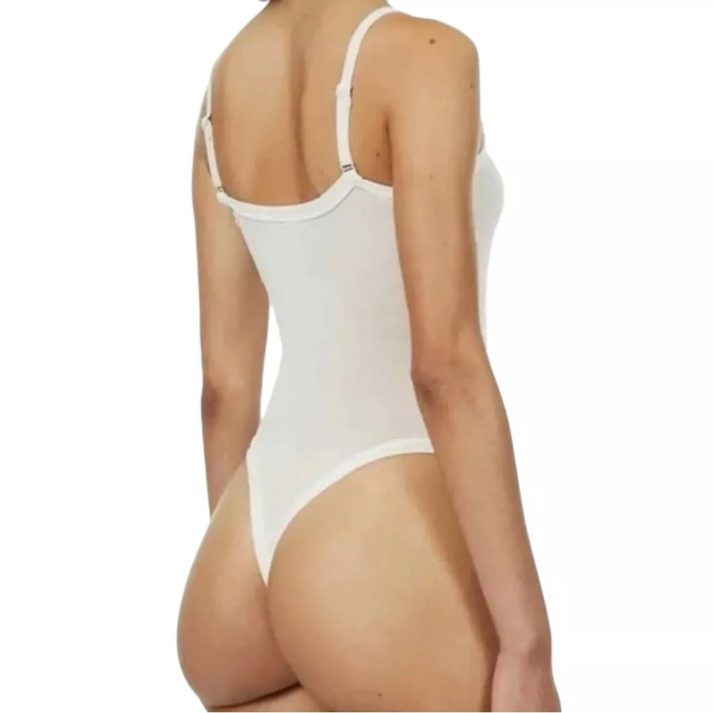 NWT SKIMS Summer Mesh Cami Thong Bodysuit, Bone, Size 2X - Picture 2 of 5